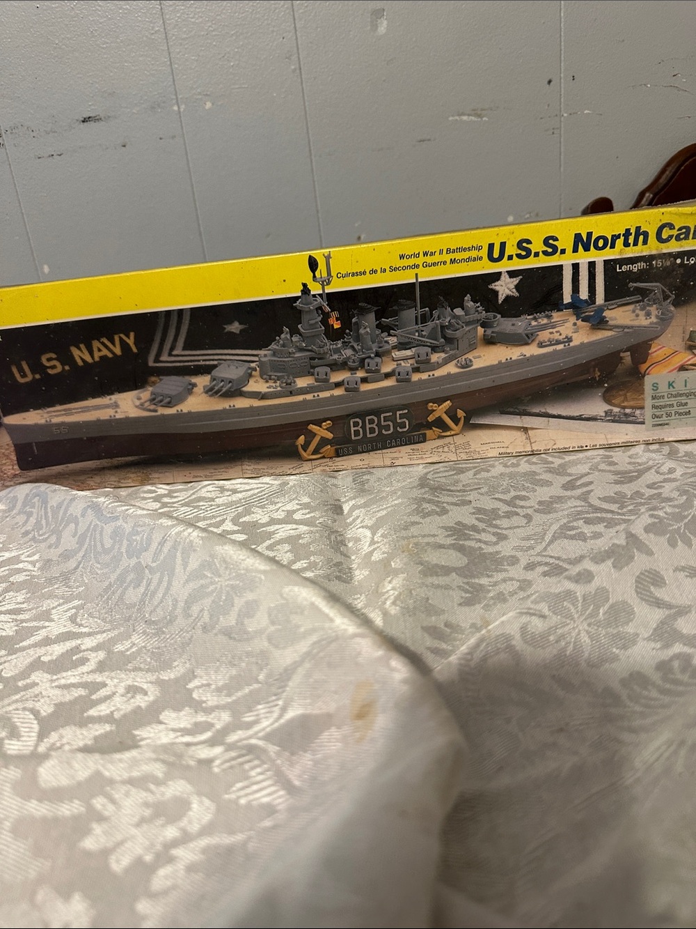 Vintage USS North Carolina BB55 Model Battleship Model Kit